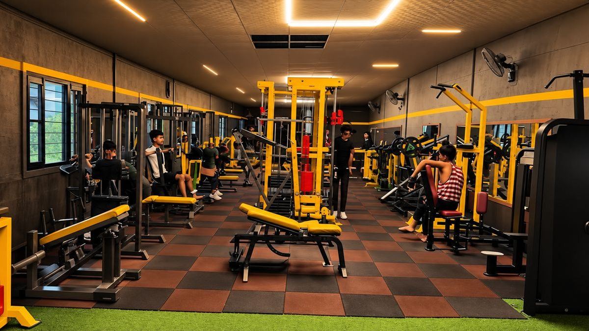 Training floor at the Bulls Gym Birauta branch